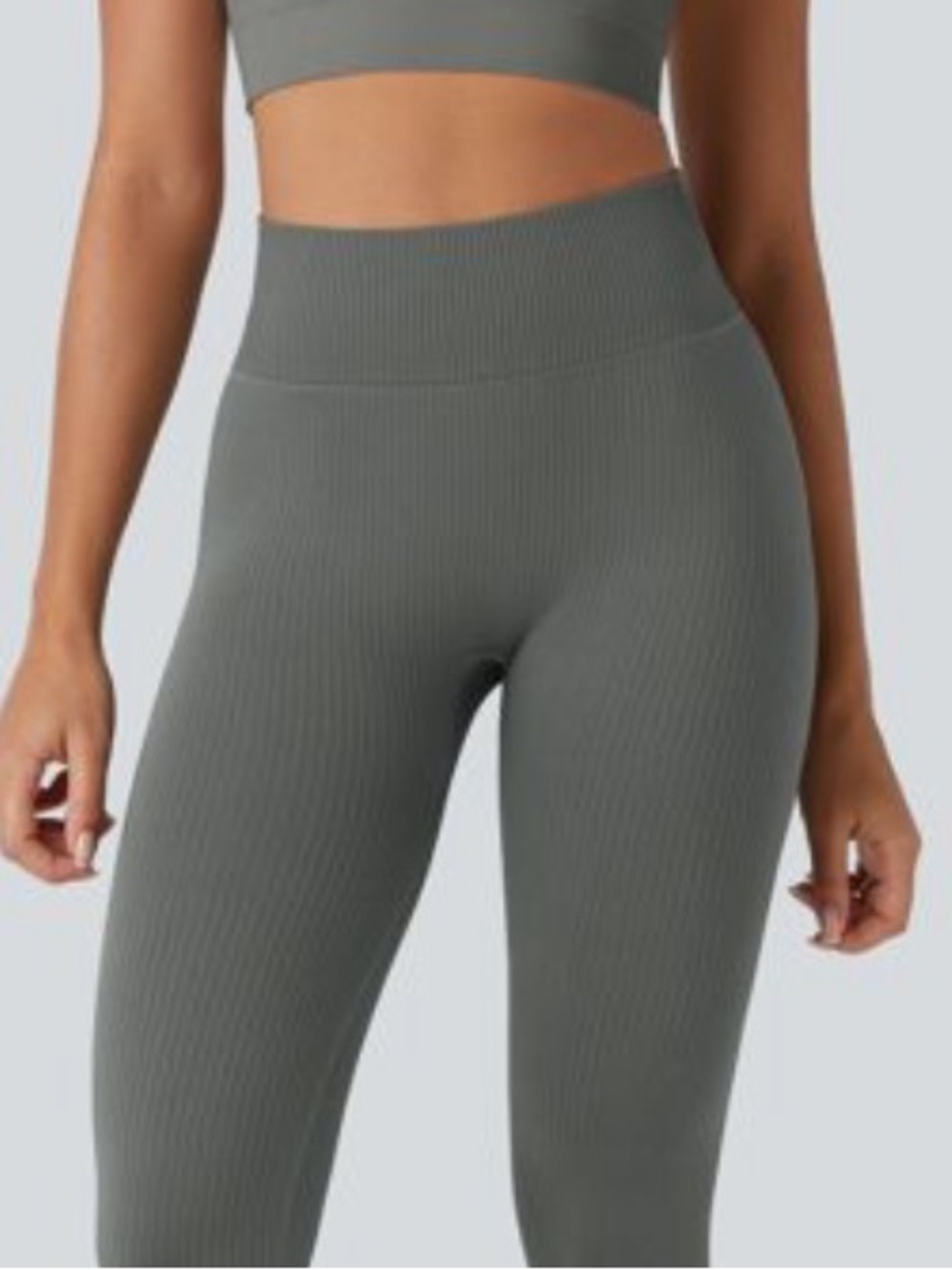 HALARA HIGH WAISTED RIBBED 7/8 LEGGINGS